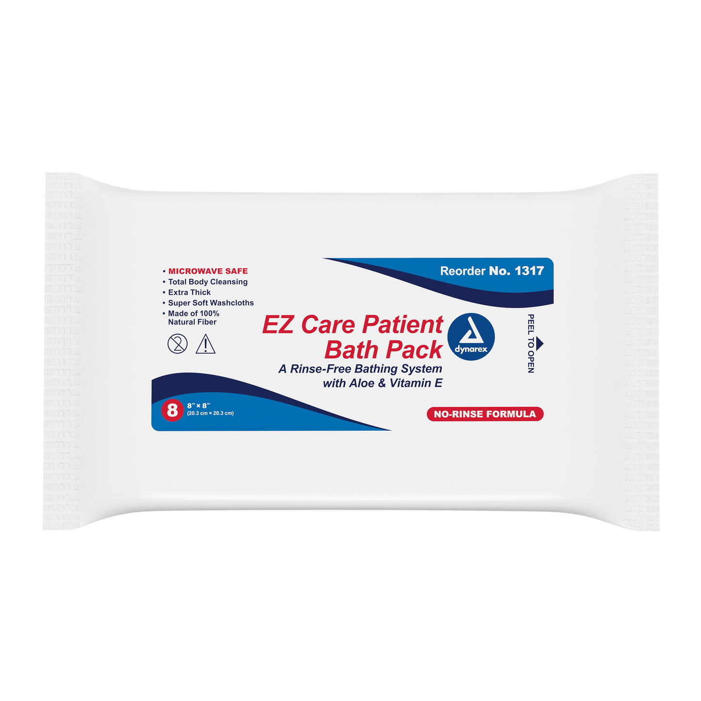 Dynarex - EZ Care Patient Bath Packs, 8" x 8"