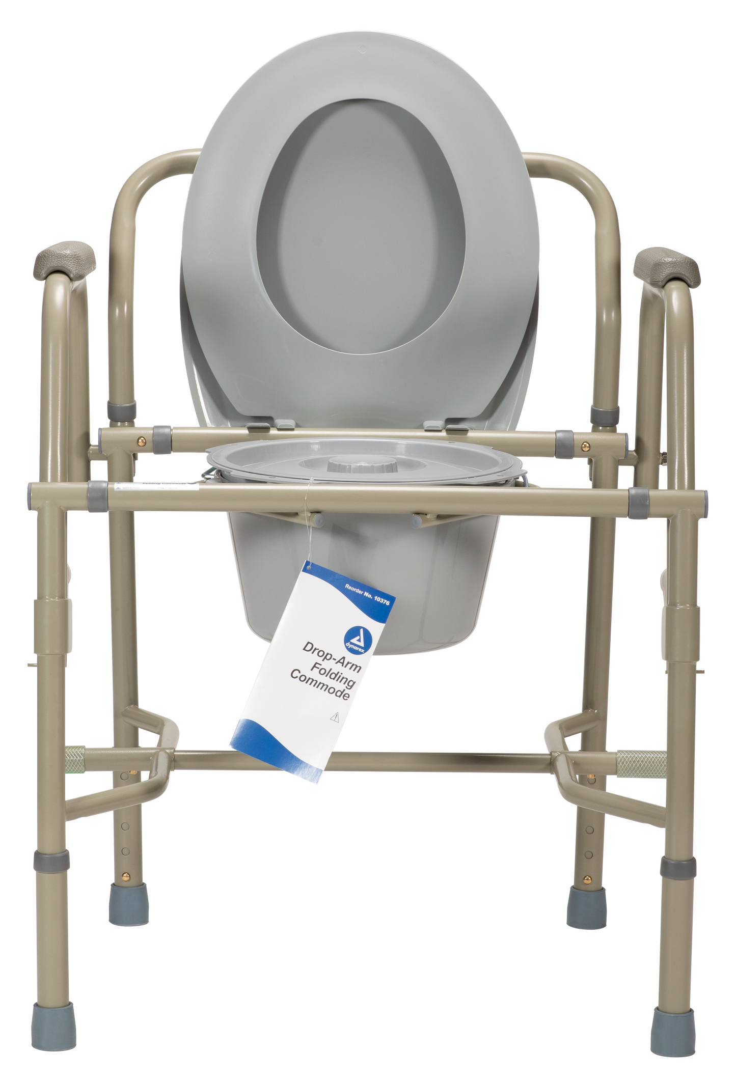 Dynarex - Drop-Arm Folding Commode