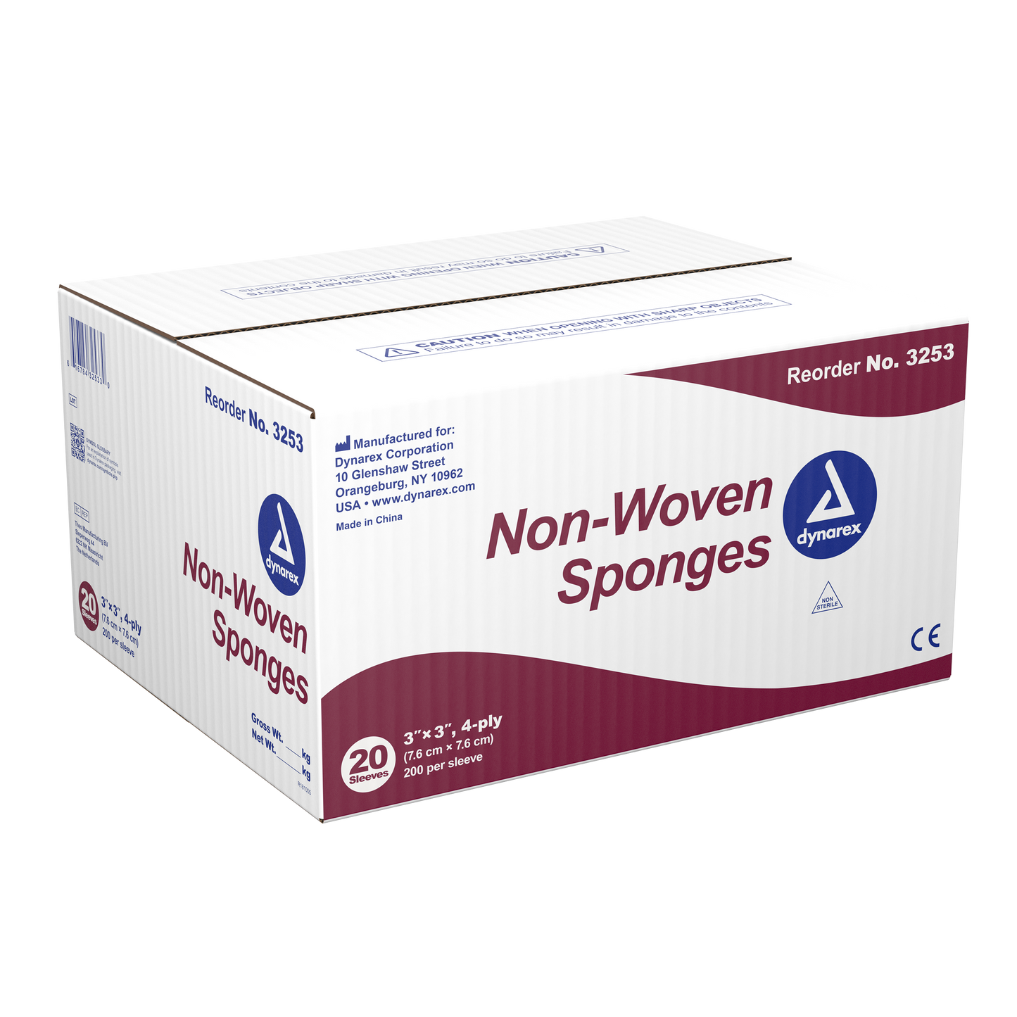 Dynarex - Non-Woven Sponge 3"x 3" 4 Ply