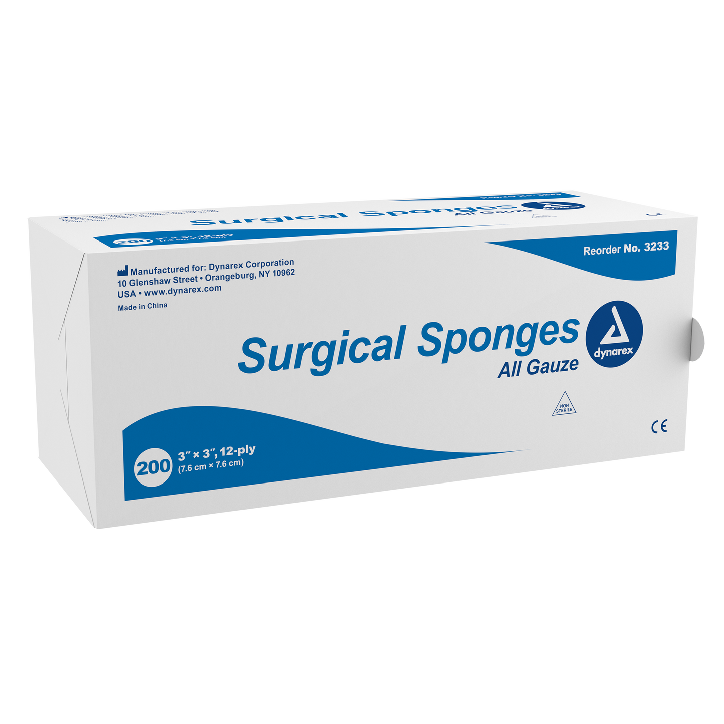 Dynarex - Surgical Gauze Sponge 3"x 3" 12 Ply