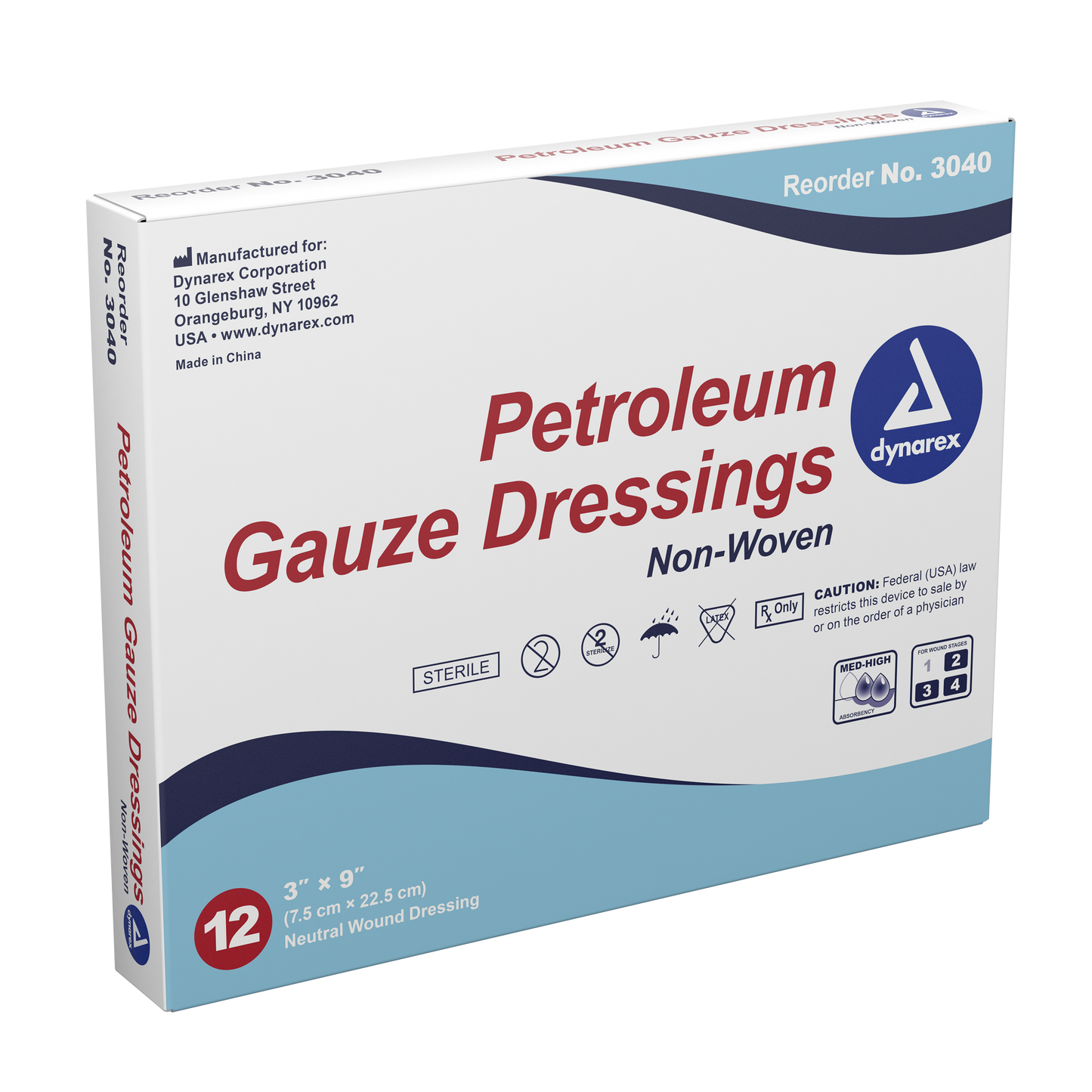 Dynarex - Petroleum Gauze Dressing - 3"x9"