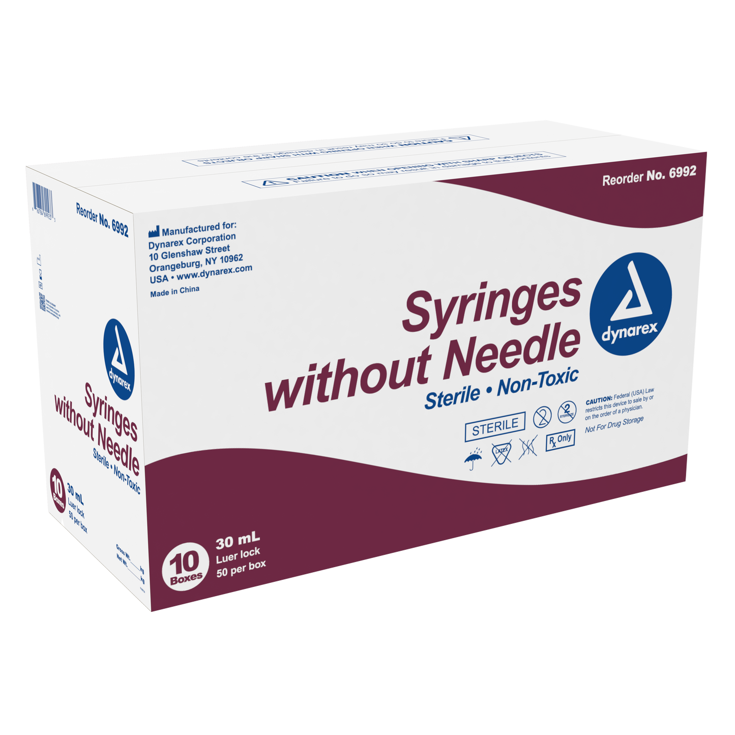 Dynarex - Syringe - Luer Lock 30 cc