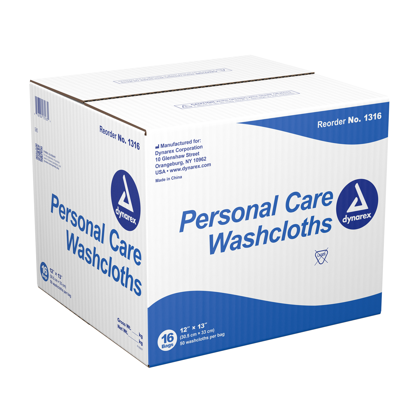 Dynarex - Personal Care Washcloth 12" x 13"