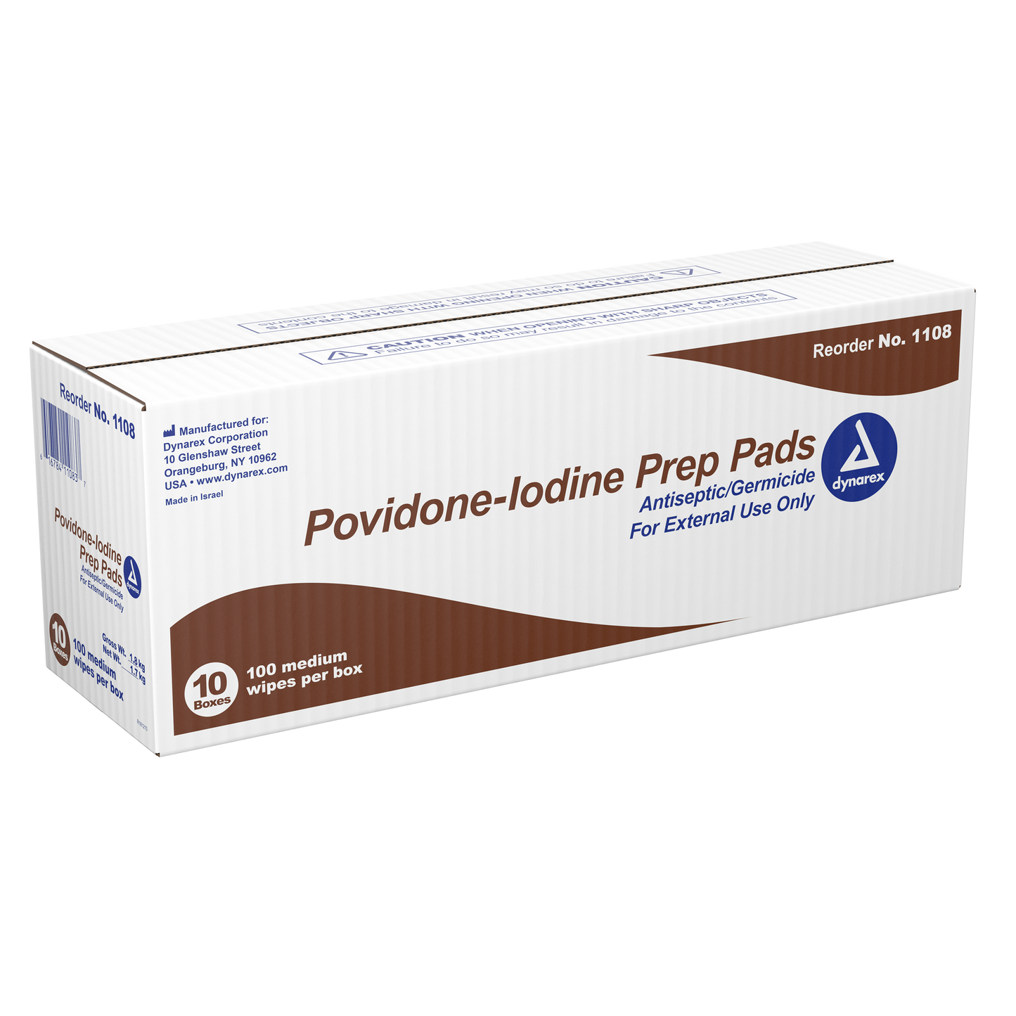 Dynarex - Povidone-Iodine Prep Pad - Medium