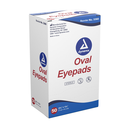 Dynarex - Oval Eye Pads, Sterile, 1 5/8" x 2 5/8"