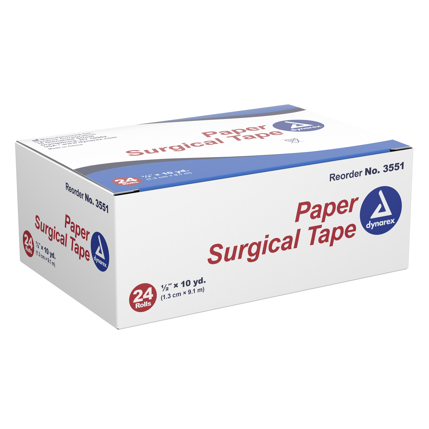Dynarex - Paper Surgical Tape 1/2" x 10 yds