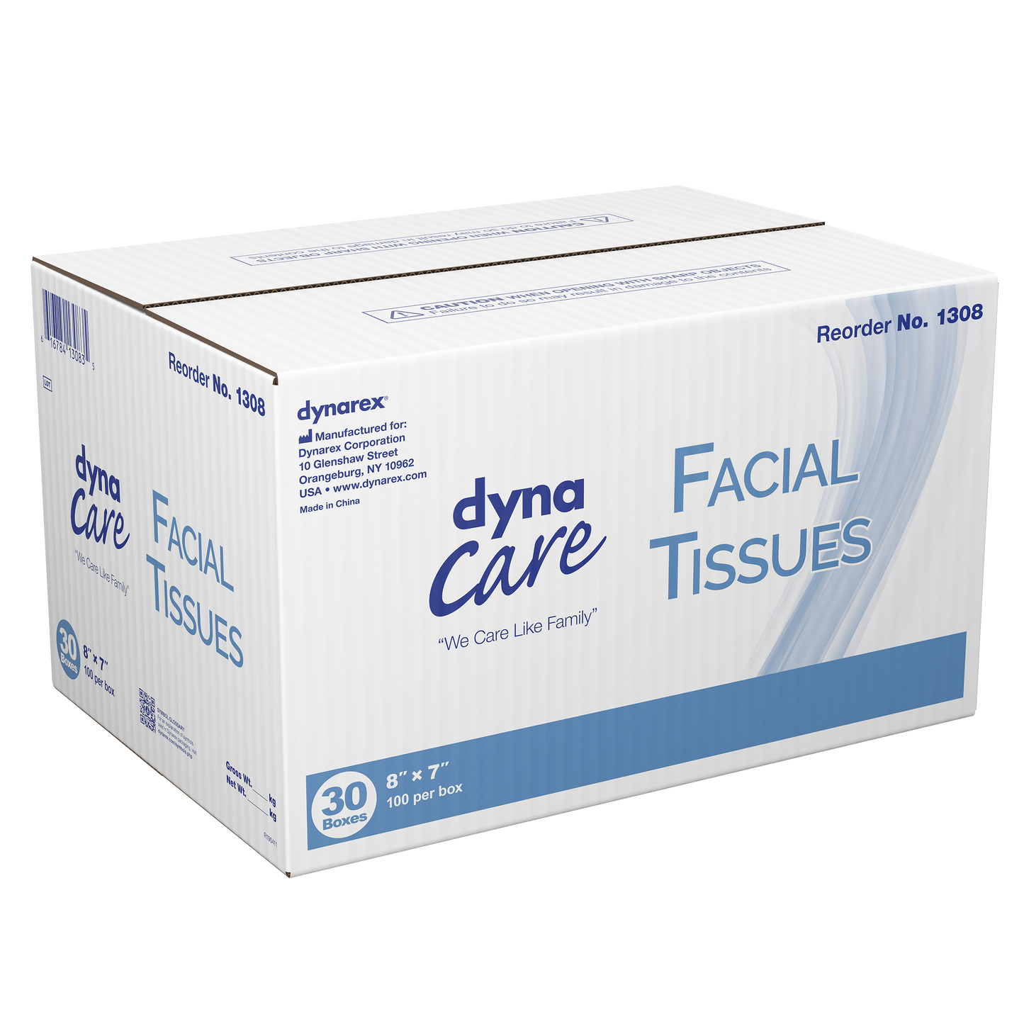 Dynarex - Facial Tissues 8" x 7"