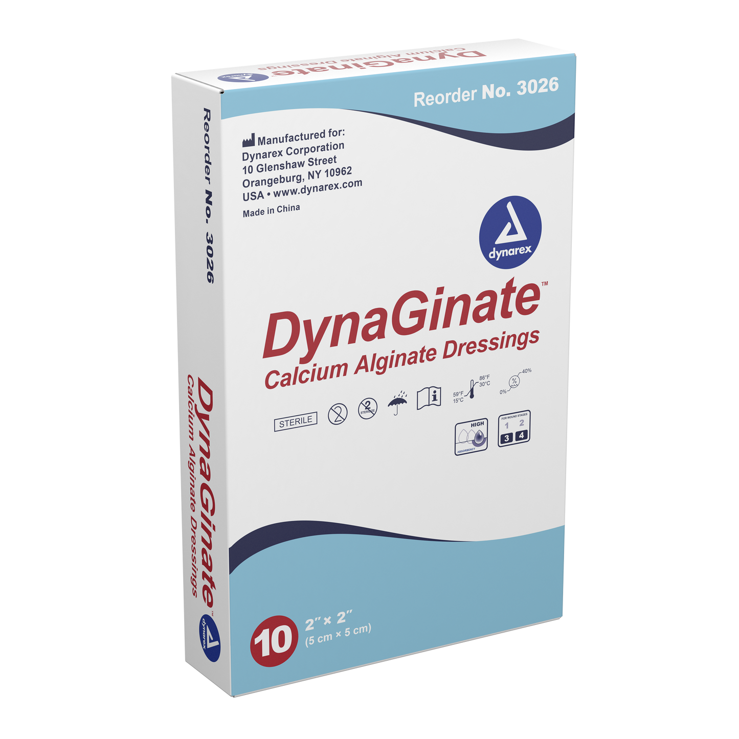 DynaGinate Calcium Alginate Dressing - 2"x2"