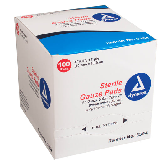 12 Ply Gauze Pad Sterile 1's 4"x 4"