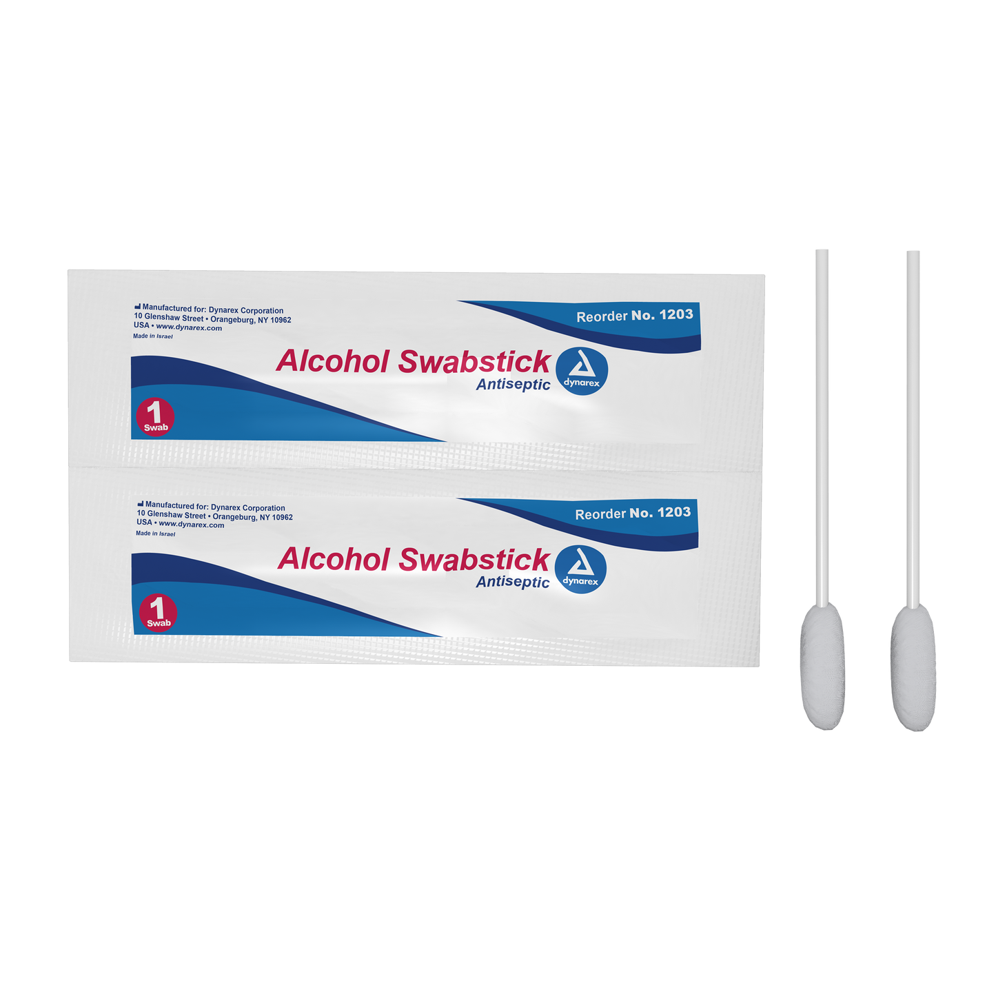 Dynarex -Alcohol Swabsticks, NS 4"