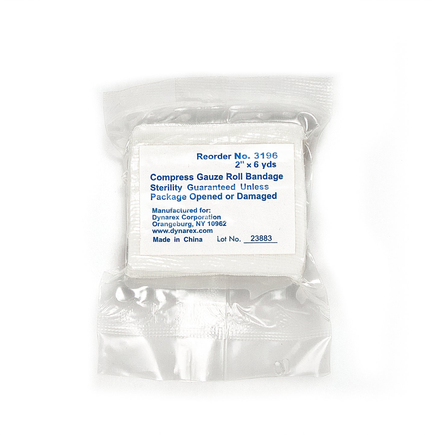 Dynarex - Compress Gauze Roll Bandage, 2" x 6 yds, Case of 1000