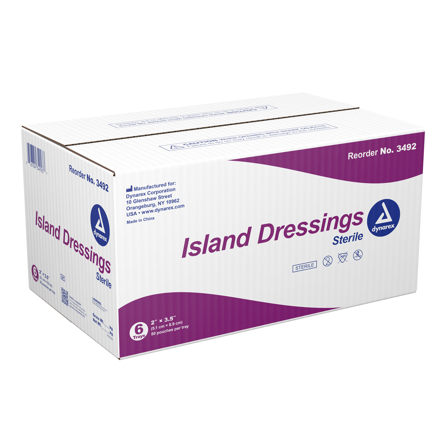 Dynarex - Sterile Island Dressing (indv. bagged) 2" x 3.5"