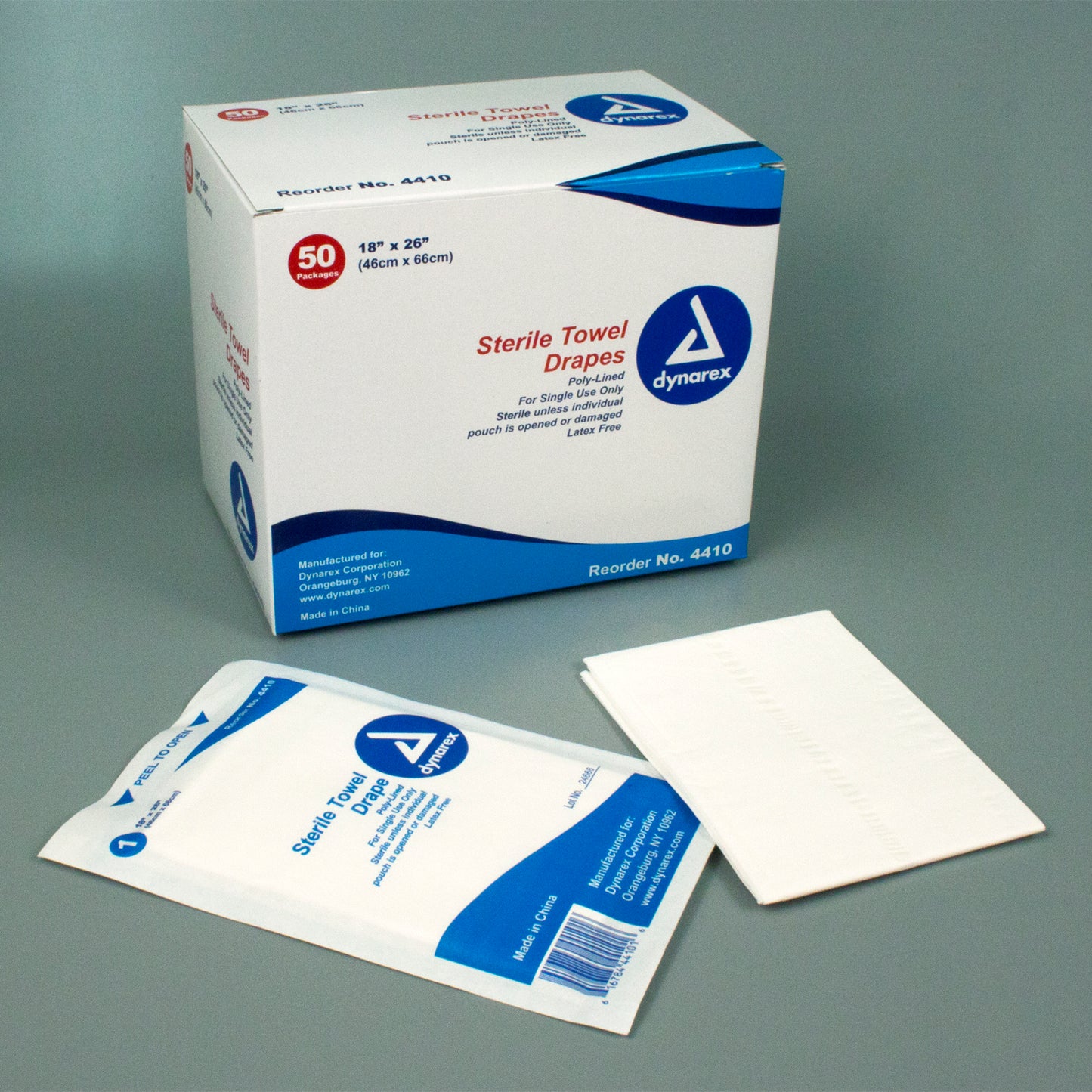 Dynarex - Sterile Disposable Towel Drapes 18" x 26", 50/case