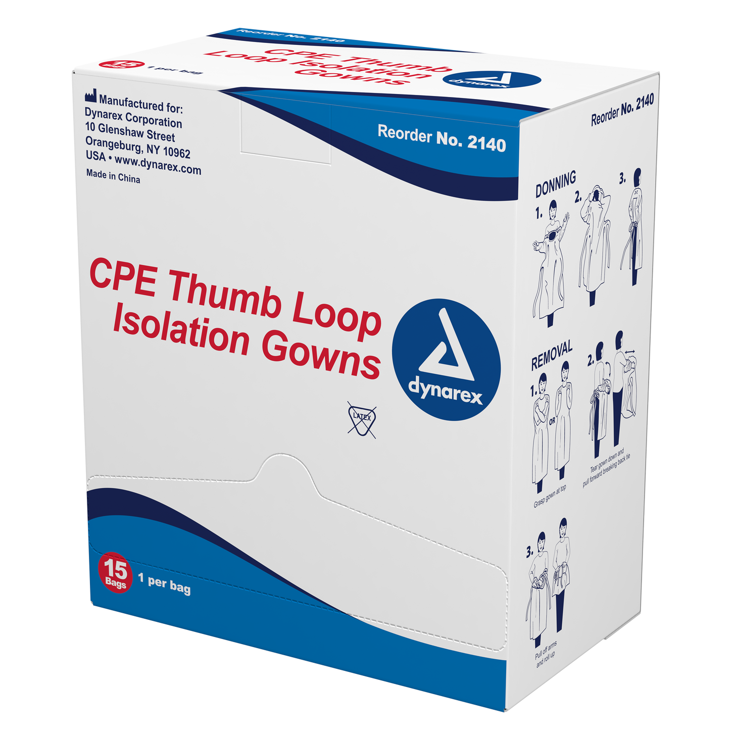 Dynarex - CPE/Thumb Loop Isolation Gowns