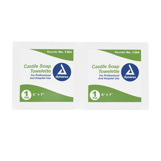 Dynarex - Castile Soap Towelettes, 5" x 7"