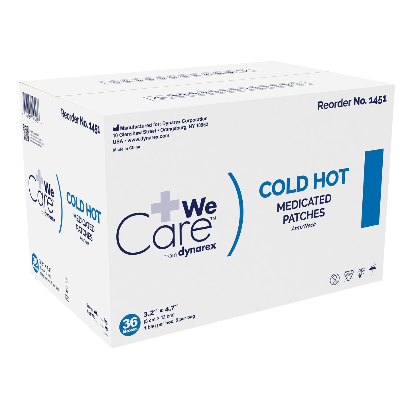Dynarex - Cold Hot Medicated Patches, 1lb Bag