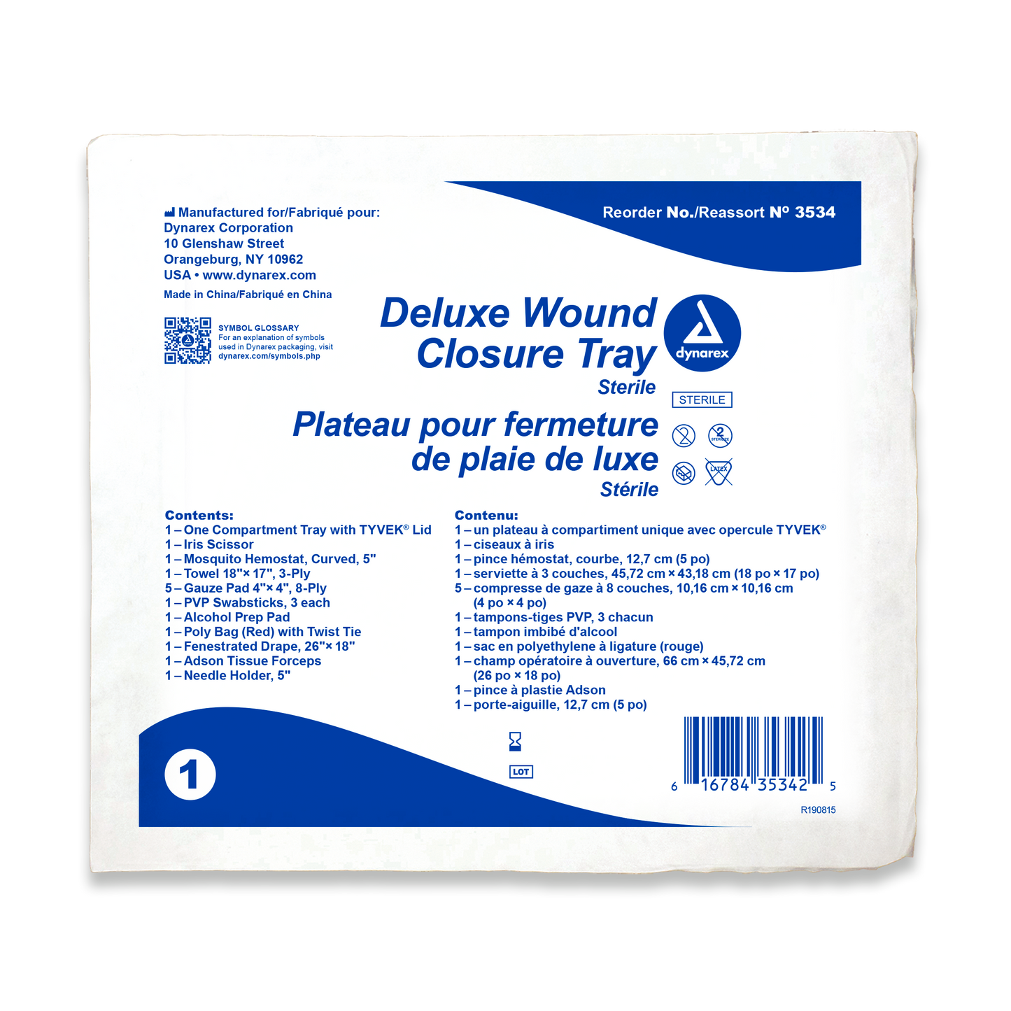 Dynarex - Deluxe Wound Closure Trays