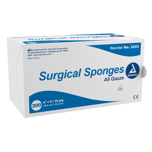 Dynarex - Surgical Gauze Sponge 4"x 4" 12 Ply