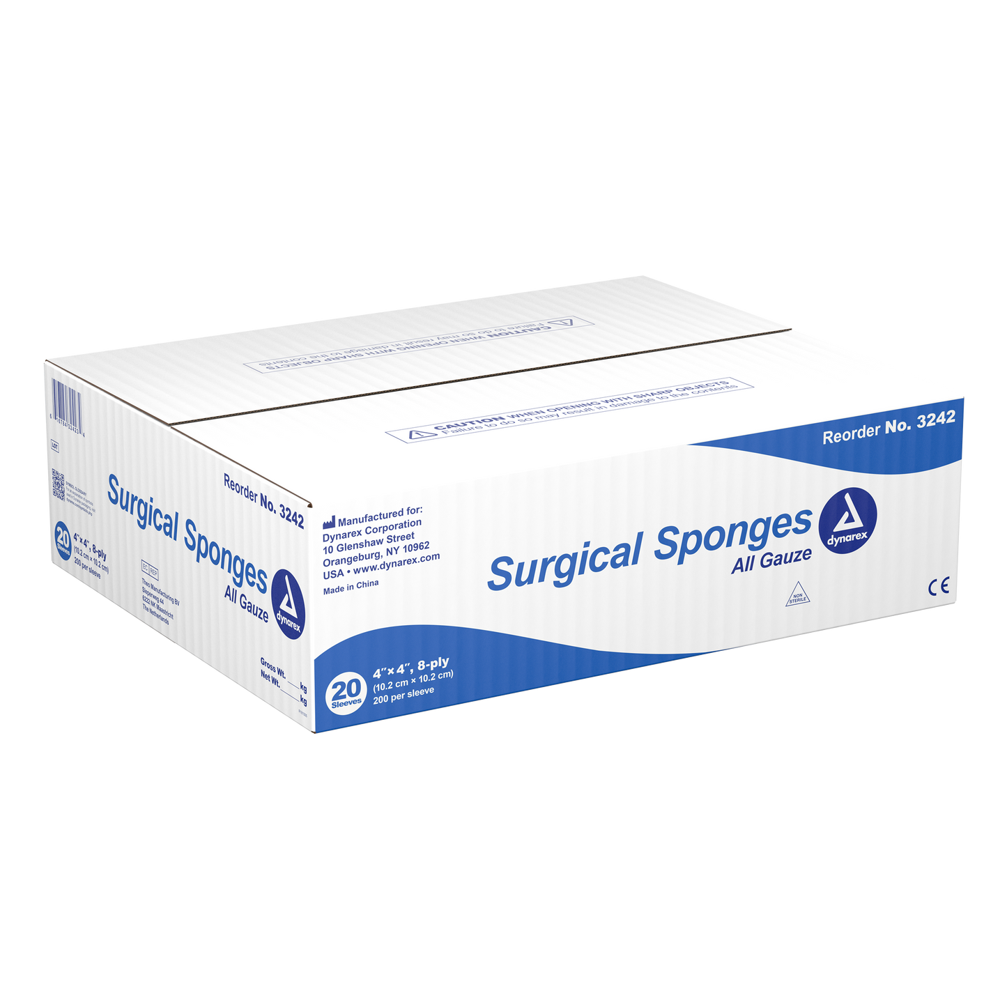 Dynarex - Surgical Gauze Sponge 4"x 4" 8 Ply