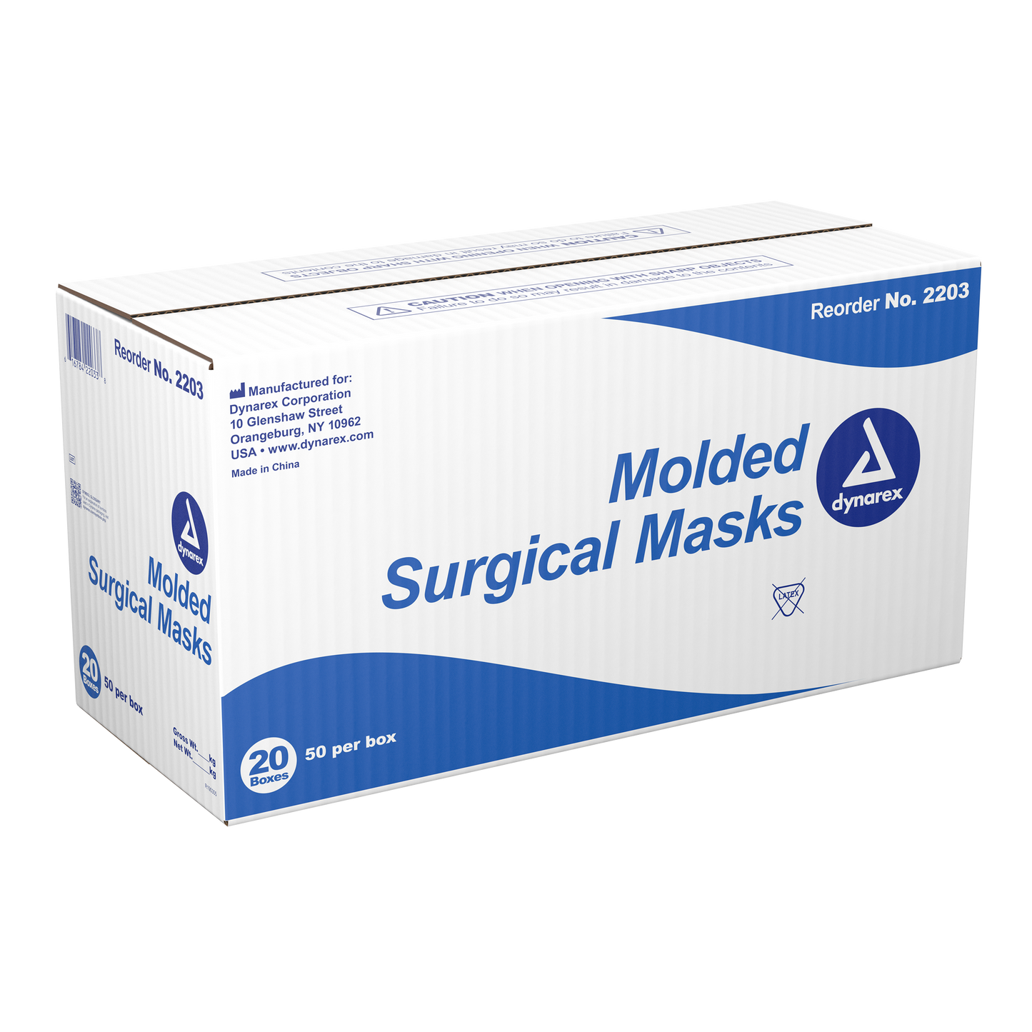 Dynarex - Molded Face Mask Blue
