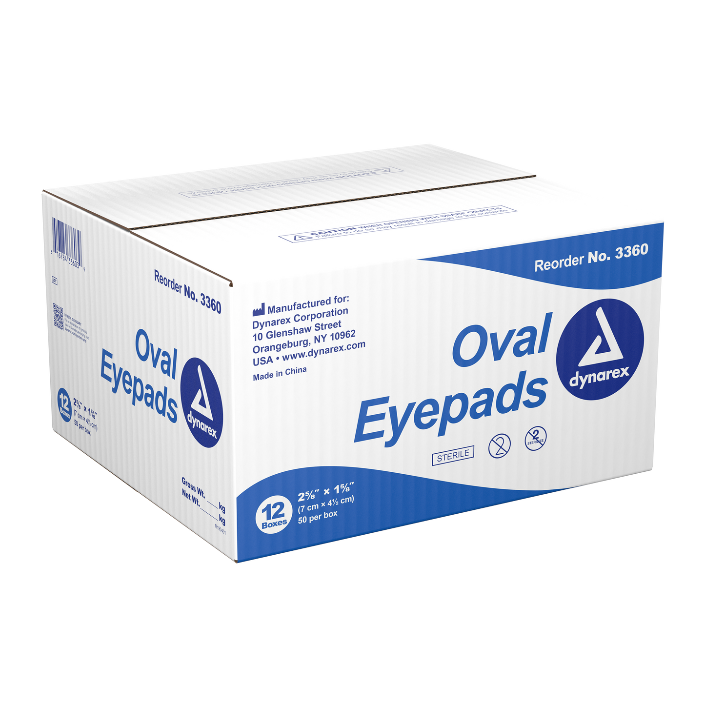 Dynarex - Oval Eye Pads, Sterile, 1 5/8" x 2 5/8"