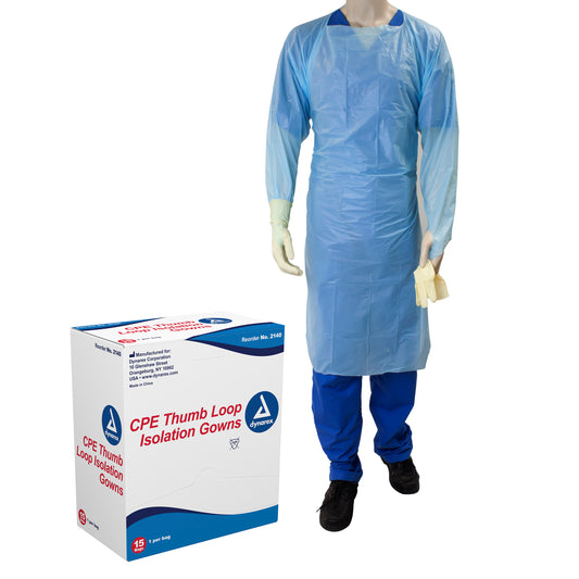 Dynarex - CPE/Thumb Loop Isolation Gowns