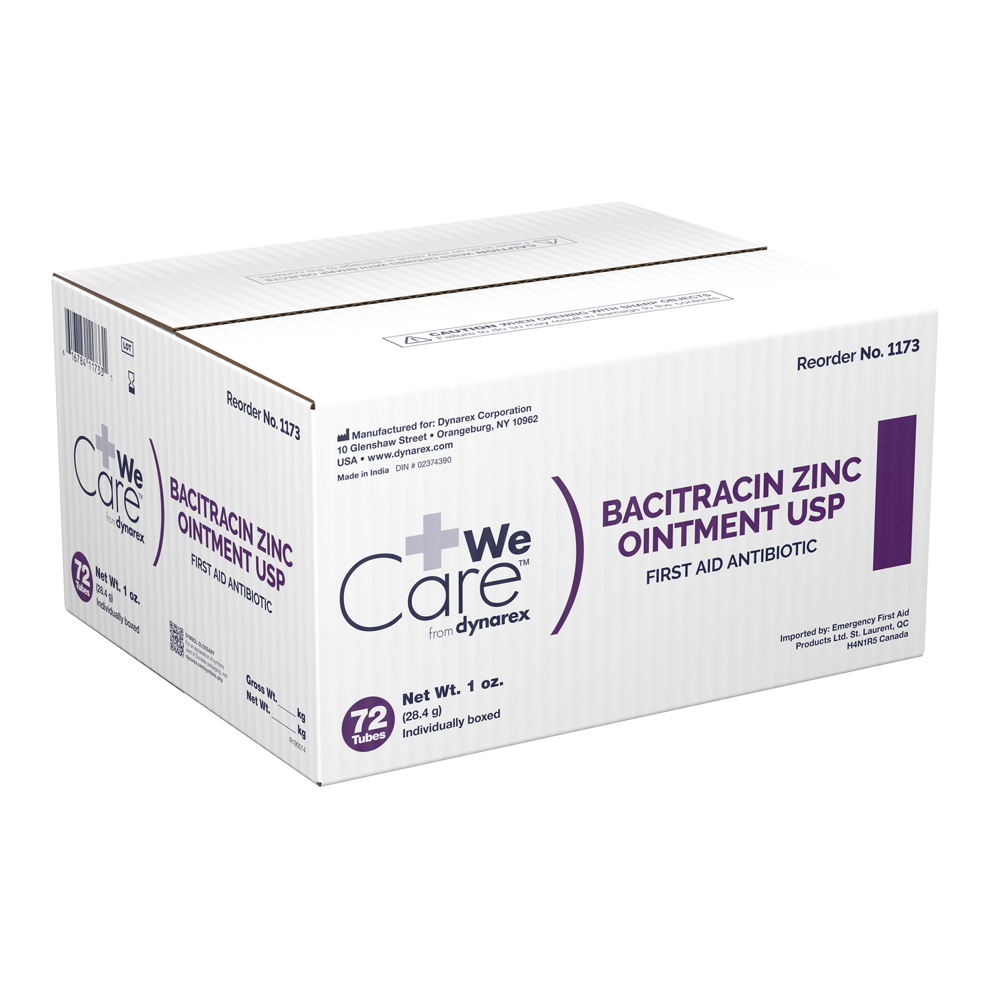 Dynarex -Bacitracin Zinc Ointment 1 oz. Tube