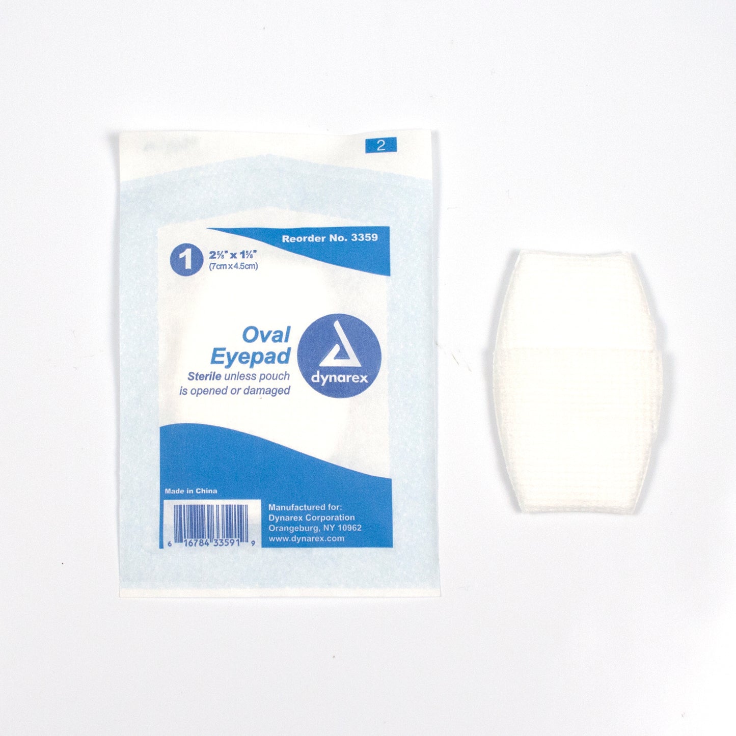 Dynarex - Oval Eye Pads, Sterile, 1 5/8" x 2 5/8"
