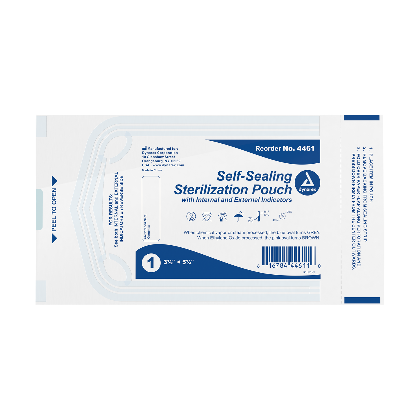 Dynarex - Sterilization Pouches 3.5" x 5.25"