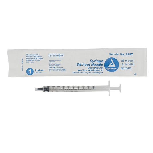 Dynarex - Syringe - Luer Slip 1 cc