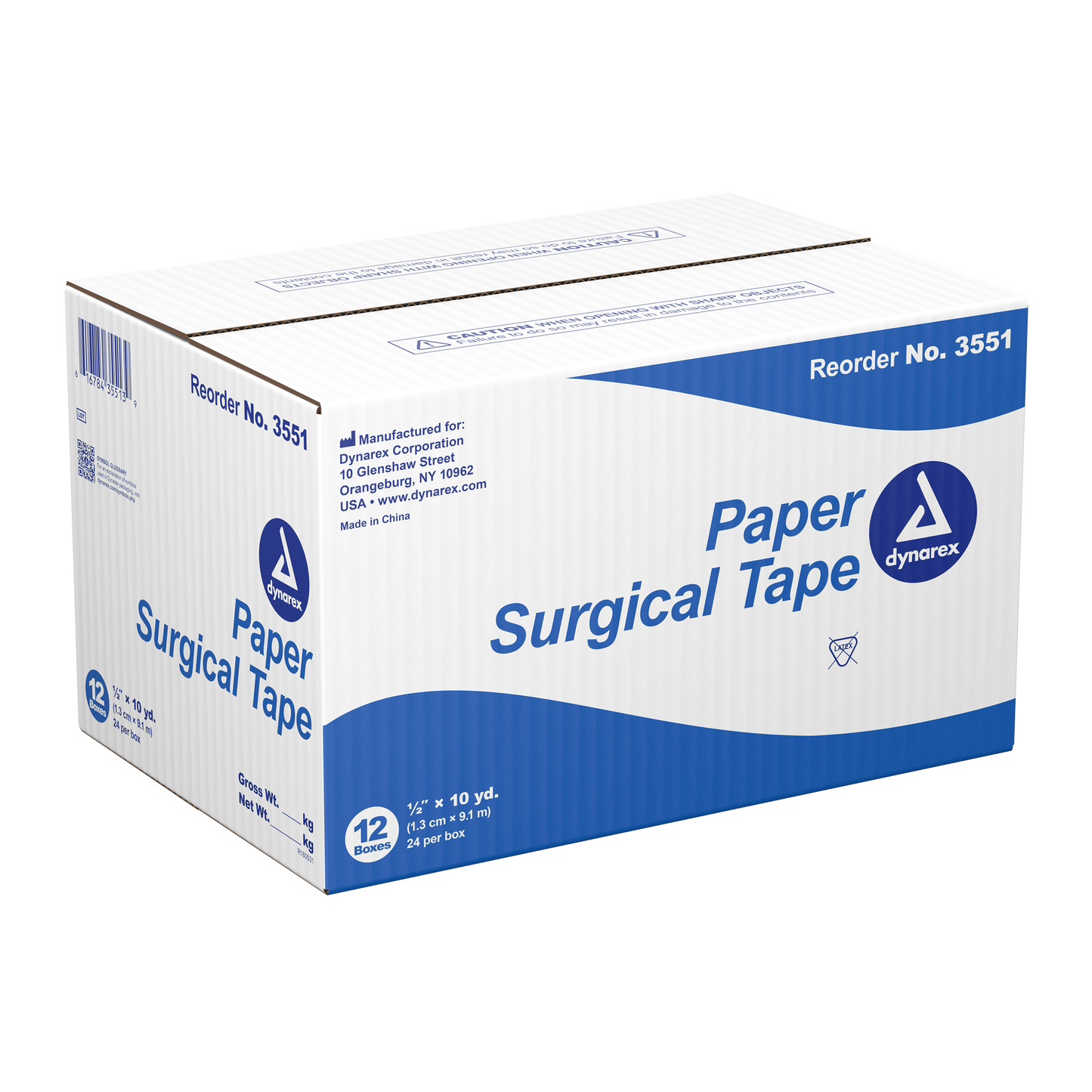 Dynarex - Paper Surgical Tape 1/2" x 10 yds