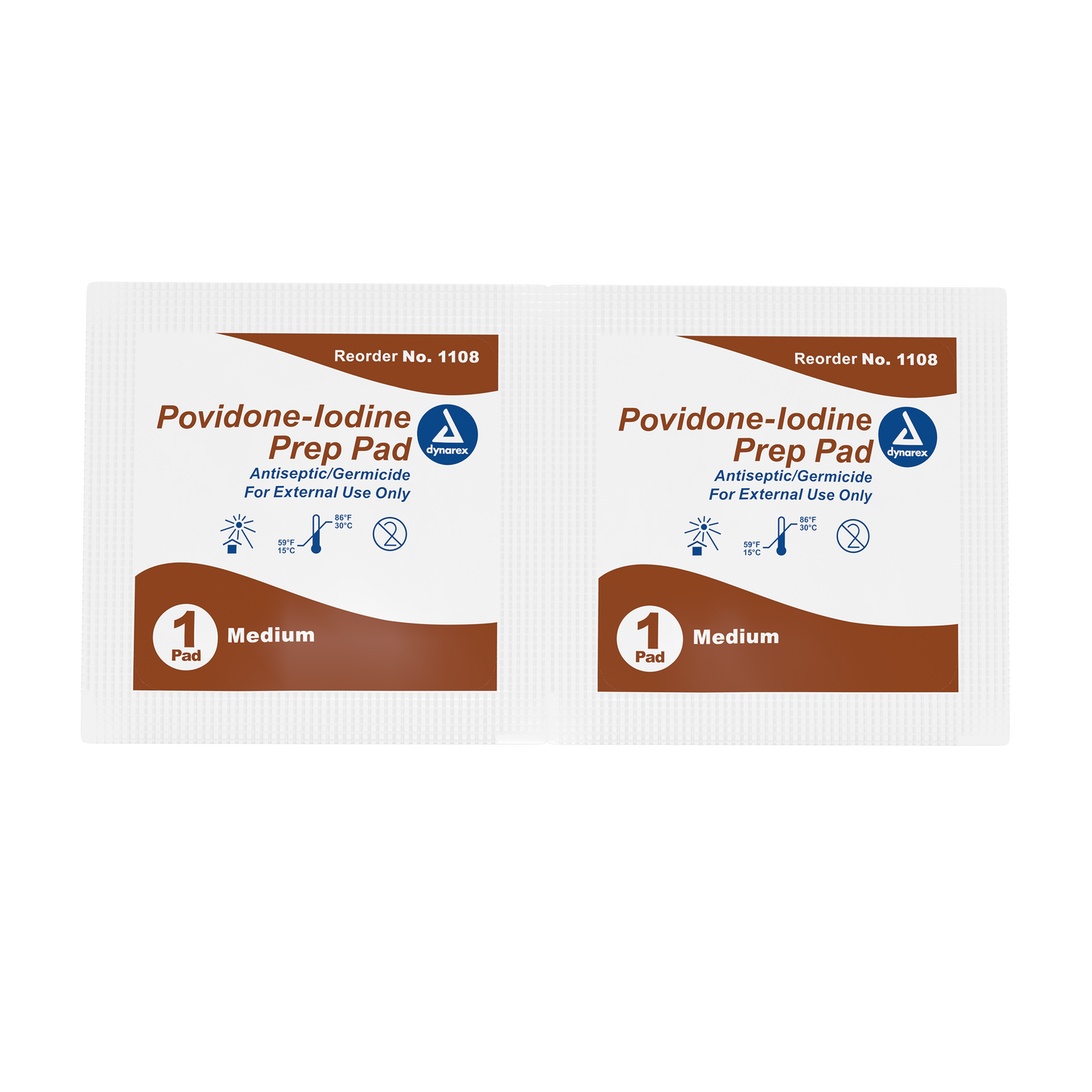 Dynarex - Povidone-Iodine Prep Pad - Medium