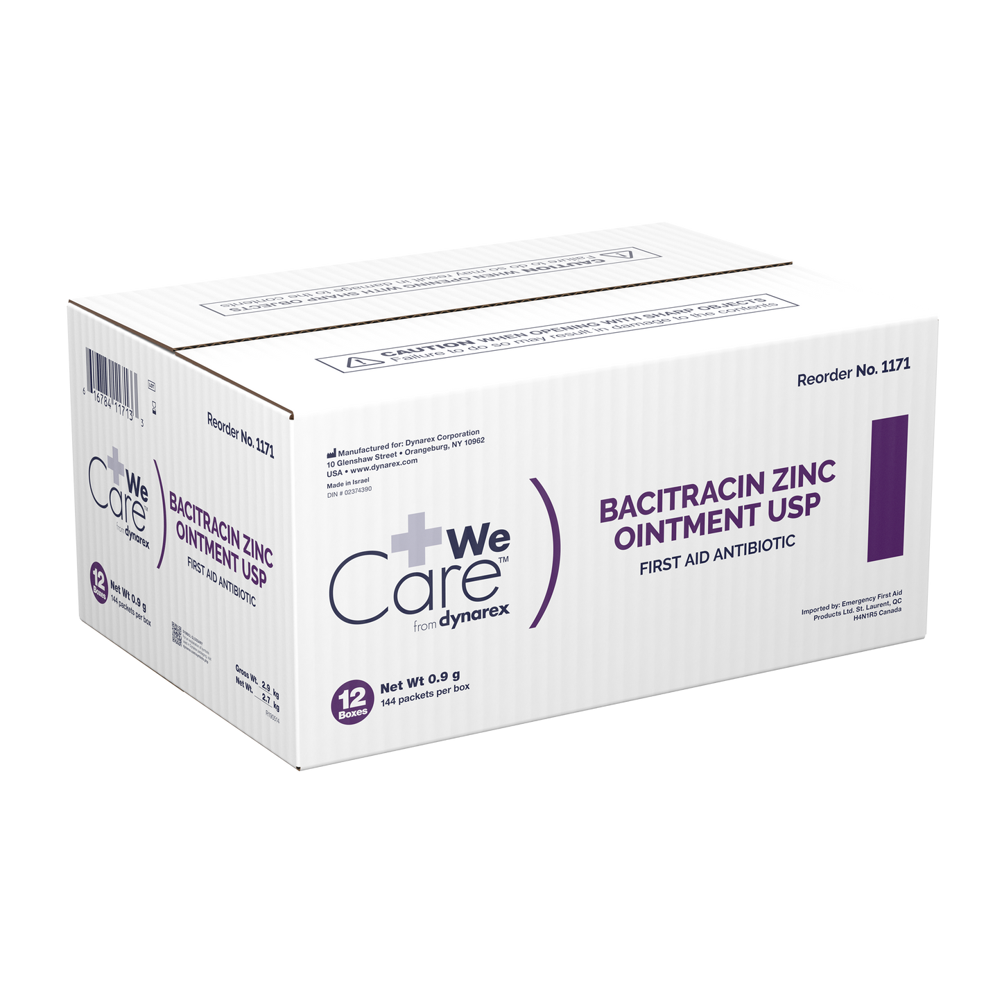 Dynarex -Bacitracin Zinc Ointment 0.9g packet
