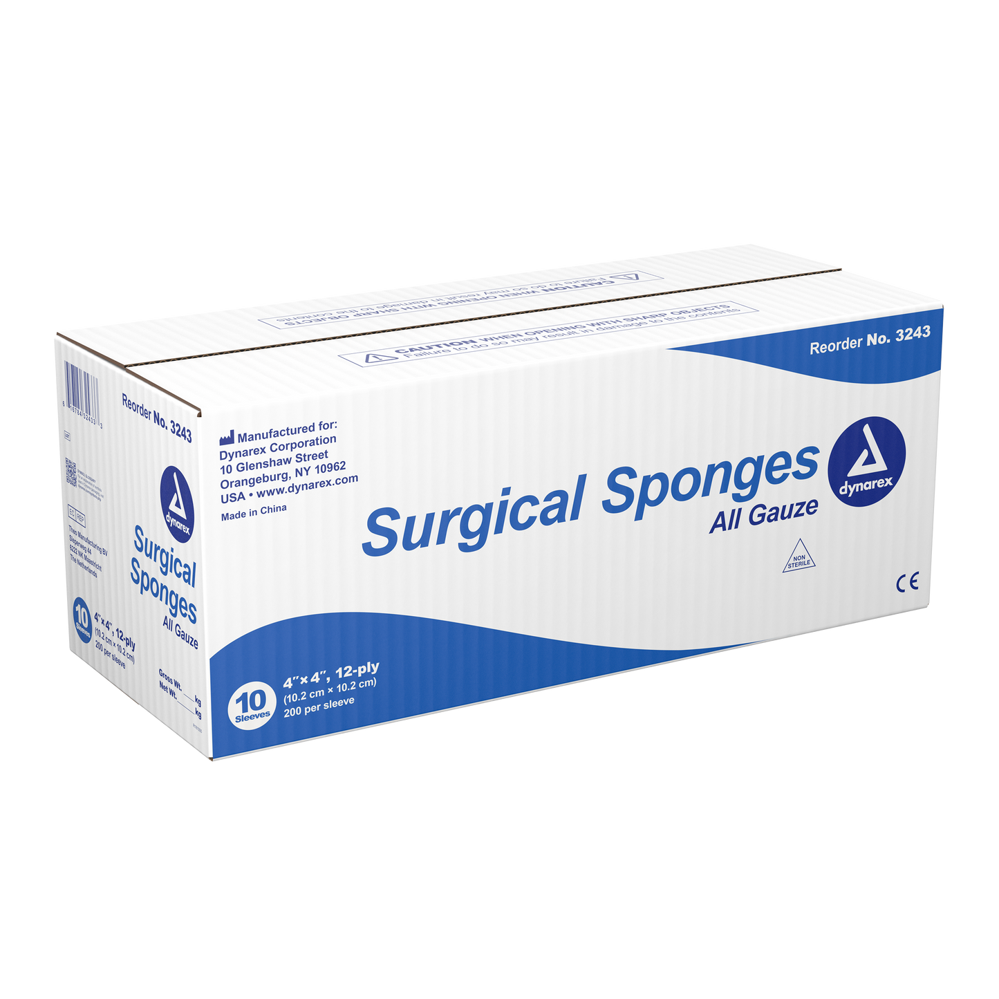 Dynarex - Surgical Gauze Sponge 4"x 4" 12 Ply