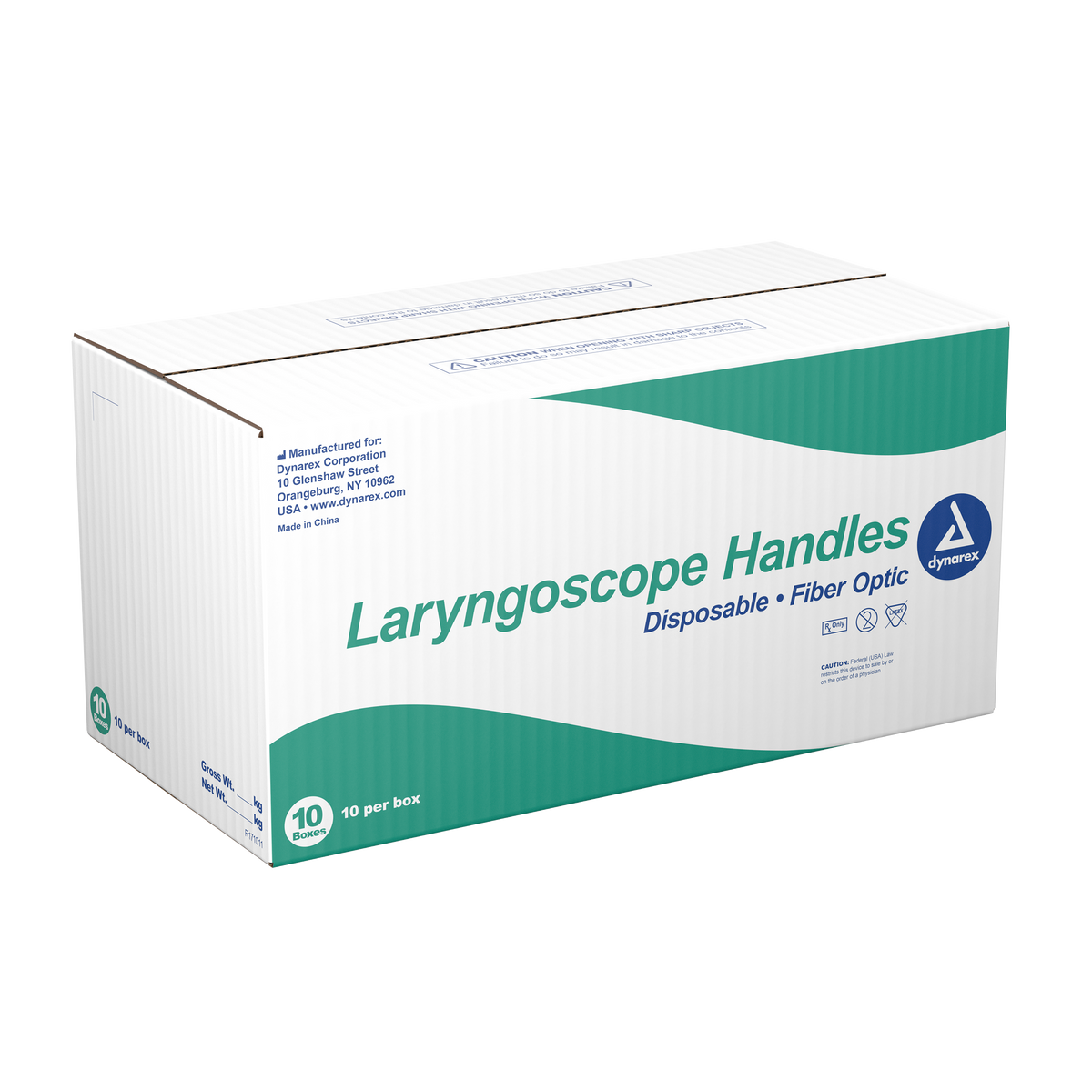 Dynarex Pediatric Fiber Optic Penlight Laryngoscope Handle, 10/Box