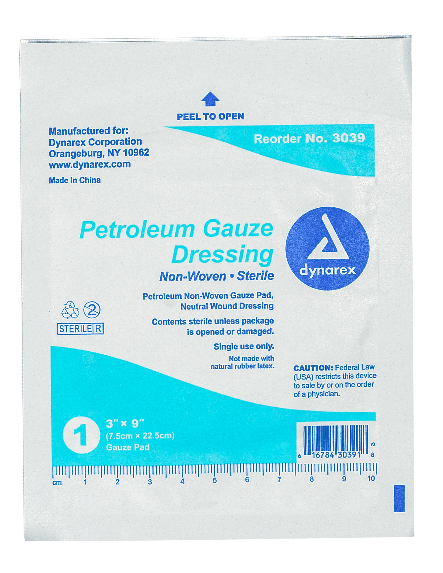 Dynarex - Petroleum Gauze Dressing - 3"x9"