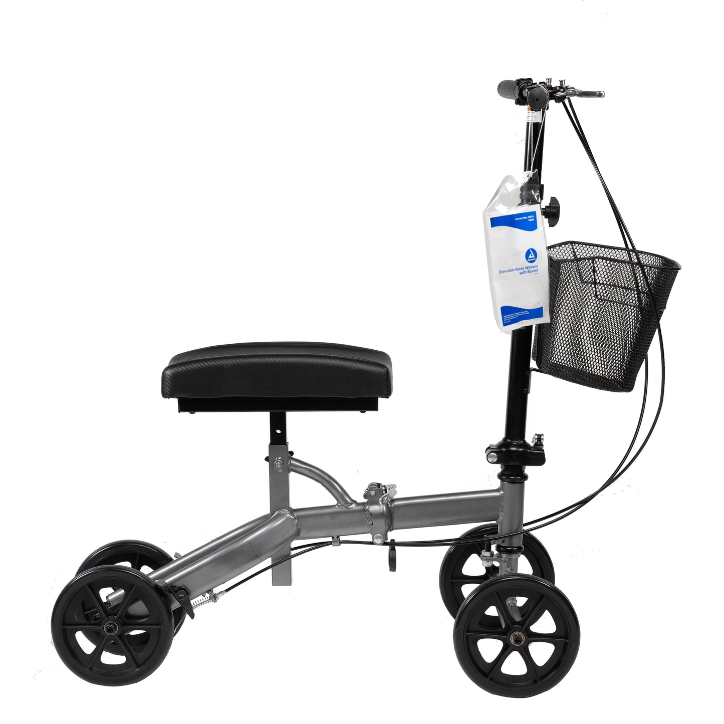 Dynarex - Steerable Knee Walker with Basket - Compact