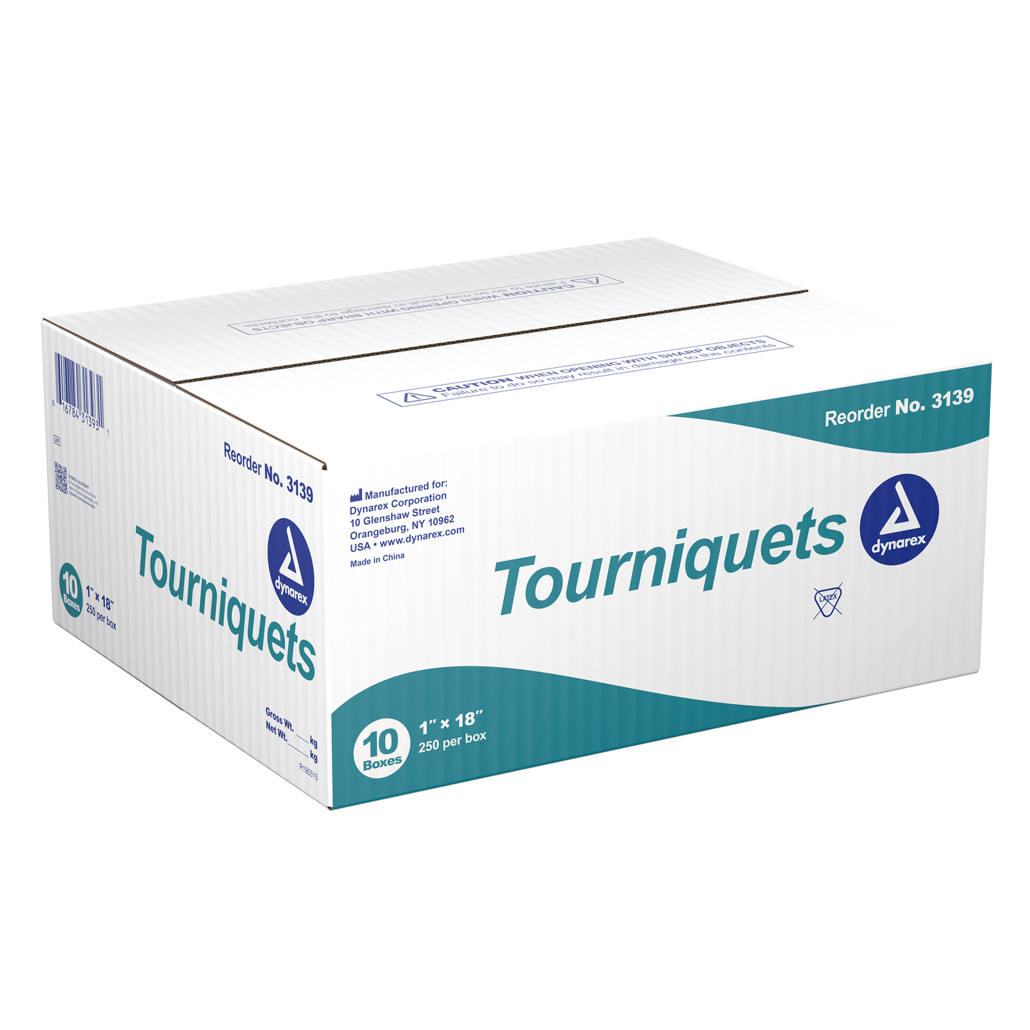 Dynarex - Tourniquets Latex Free - 1" x 18" Blue