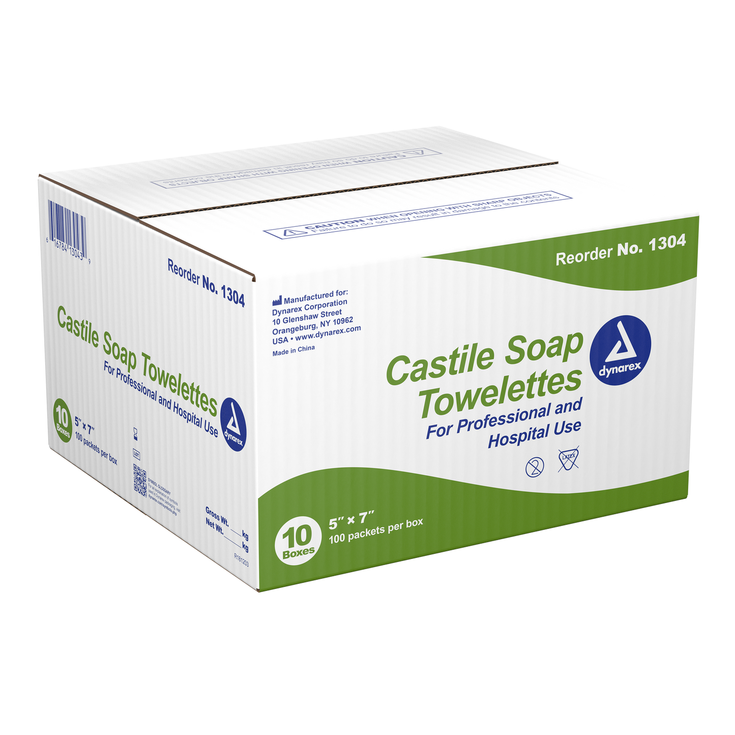 Dynarex - Castile Soap Towelettes, 5" x 7"
