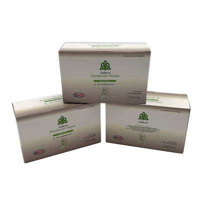 Asheva - Individually Packaged Deodorant Wipes - 15 Pack