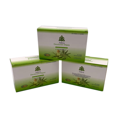 Asheva - Individually Packaged Deodorant Wipes - 15 Pack
