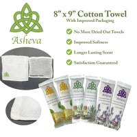 Asheva - Cotton Hot / Cold Essential Oil Scented Refreshment Towels