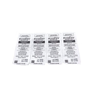 Back of Exofin Mastic 4-pack packaging – product details and usage instructions for .67 mL ampoules