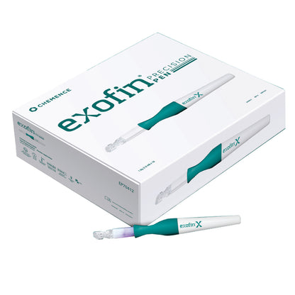 Box of 12 Exofin Precision Pens – 1 mL high viscosity adhesive with one pen displayed separately