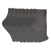 4-pack of grey GBM mmHg Compression Foot Sleeves for targeted foot compression.