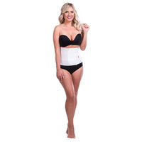 Front view of Lipoelastic KP Special white abdominal compression binder designed for abdominoplasty, hernia, and liposuction recovery.