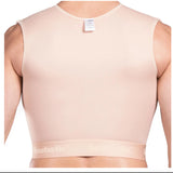 Back view of beige Lipoelastic MTmS Comfort men’s short compression vest