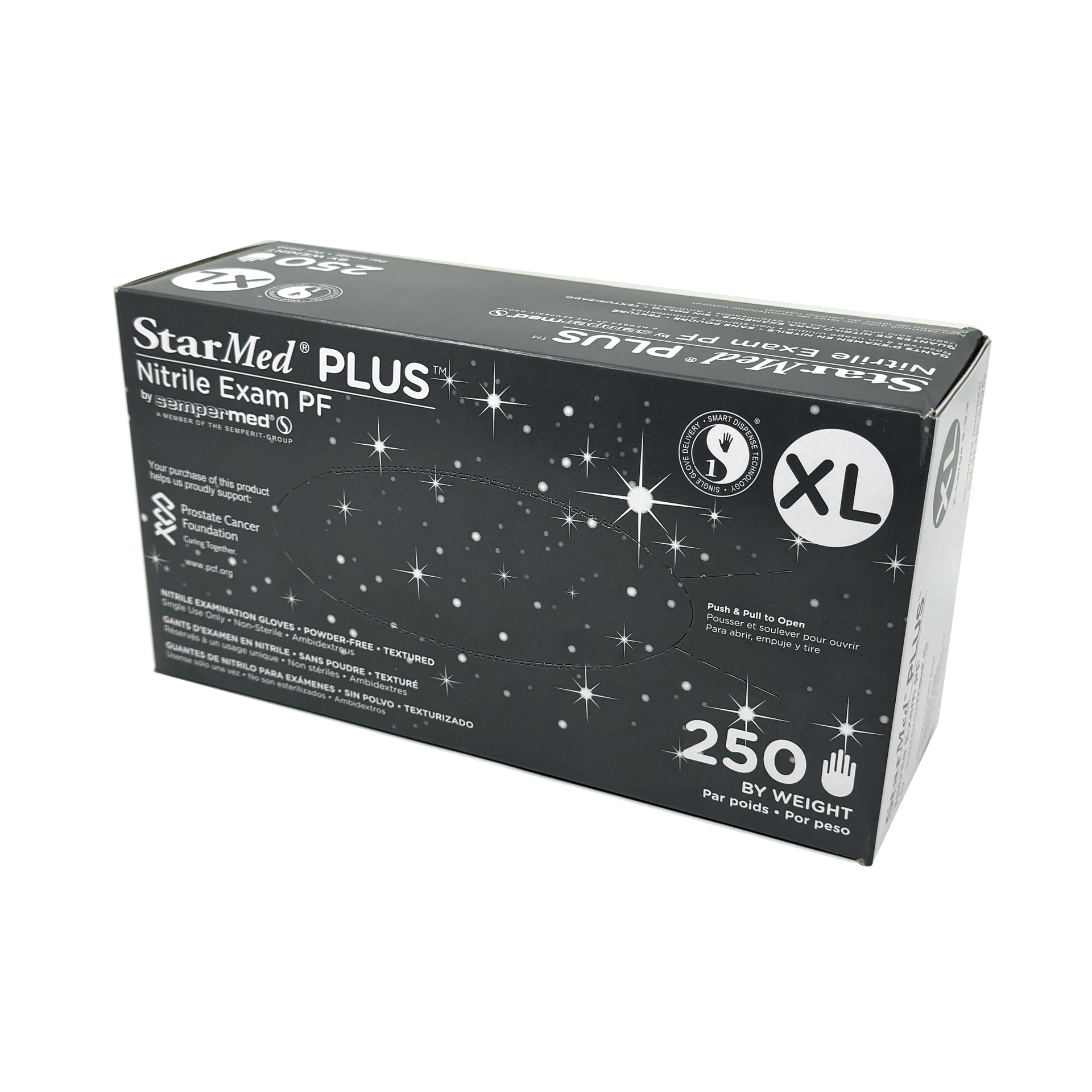 medic star handschuhe Starmed PLUS NITRILE Examination Gloves XL, Blue