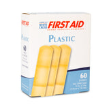 Plastic Adhesive Strips, Sterile, 3/4" x 3", Boxes of 60