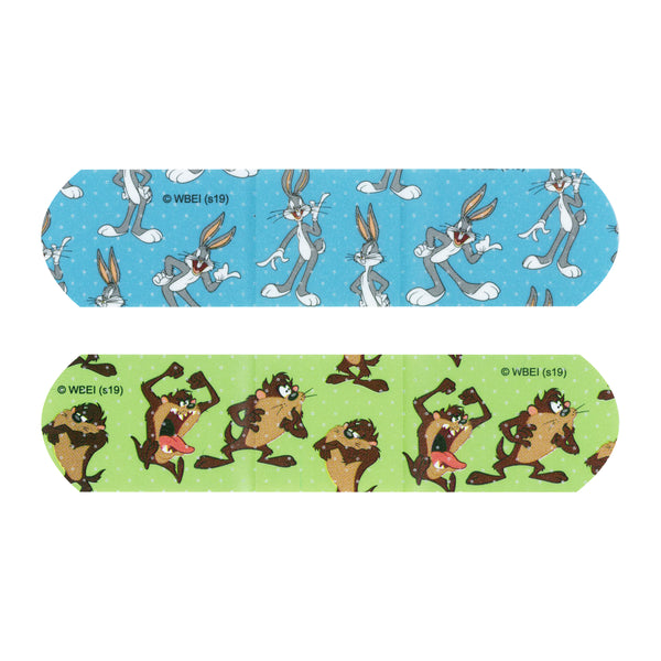 Looney Tunes™ Adhesive Bandages, Sterile, Bugs Bunny and Tazmanian Devil, 3/4" x 3"